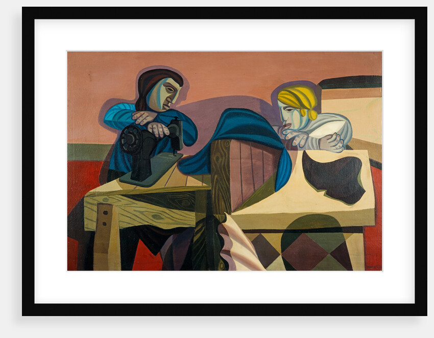 Two Women Sewing by Robert MacBryde